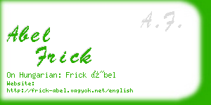 abel frick business card